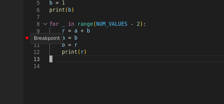 VSCode Debug Breakpoint